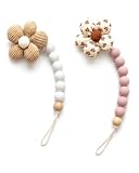 HAPZUR Lot de 2 attache-sucettes en coton, à utiliser avec un anneau de dentition, unisexe...