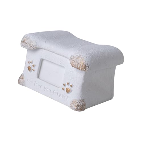 HDOYTXXM Cenizas de cemento Portland en forma de hueso, urna para mascotas, caja de recuerdos para gatos, recordatorios de pérdida, almacenamiento de cenizas de gatos, cementos