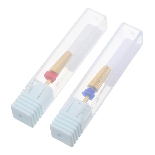 Ipetboom 2 Piezas cabeza de molienda pedicure gel uñas taladro bateria accesorios manicura de herramienta yugo puntas de uñas de manicura brocas para uñas aleación