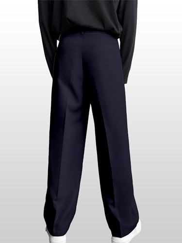 Image of FTX Mens Solid Lycra Blend Relaxed fit Stretchable Baggy Plain Korean Trouser for Men