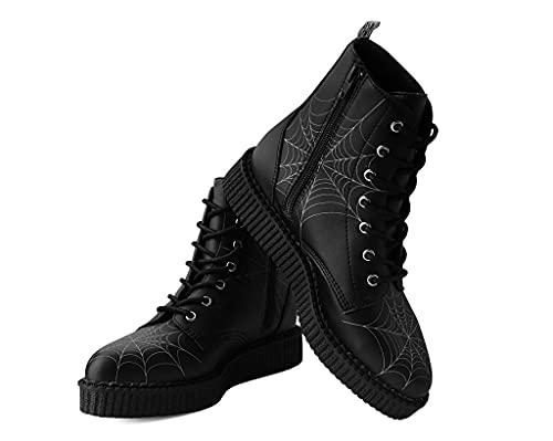 T.U.K. Shoes A9746 Unisex-Adult Boots, Black TUKskin™ 7-Eye Spiderweb Glow Boot4