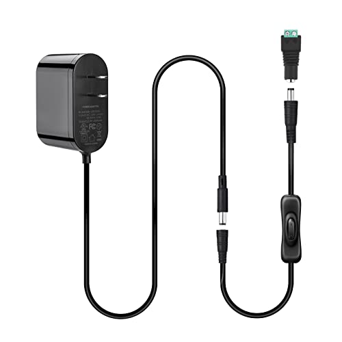 Gxilee 12V 2A Power Supply With On Off Switch, Ul Listed Dc 12V Electrical Converter Adapter For 12V Led Light And Security Camera, 24W Max #TOP22