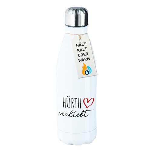 huuraa borraccia in acciaio inox Hürth verliebt Bottiglia regalo bianca 500ml in acciaio inox Hürth verliebt Presente