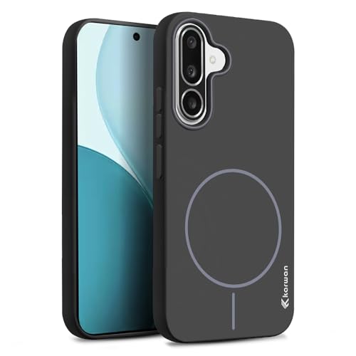 Image of KARWAN️ Magnetic Wireless Ultra Slim-Fit Back Case Cover for Samsung Galaxy M36 / F36 |Hard PC Case Cover| Ultra-Thin & Light Weight with [Ultra Premium Feel] (6.7 inch) (Black)