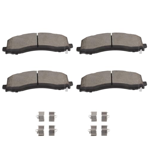 Image of SCITOO D2225-9464 Disc Brake Pads Sets Rear Ceramic Brake Pads w /Hardware | 2019 For Ram For 2500 5.7L,2019-2025 For 2500 6.4L,2019-2025 For 2500 6.7L,2019-2025 For 3500 6.4L,2019-2025 For 3500 6.7L