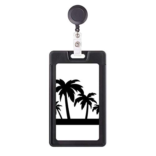 Enrouleur de badge cocotier noir idéal pour le bureau et l'hôpital