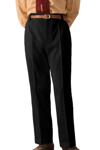 Men's Dress Pants Slim Fit Cotton Linen Trousers Regular Fit Casual Suit Pants