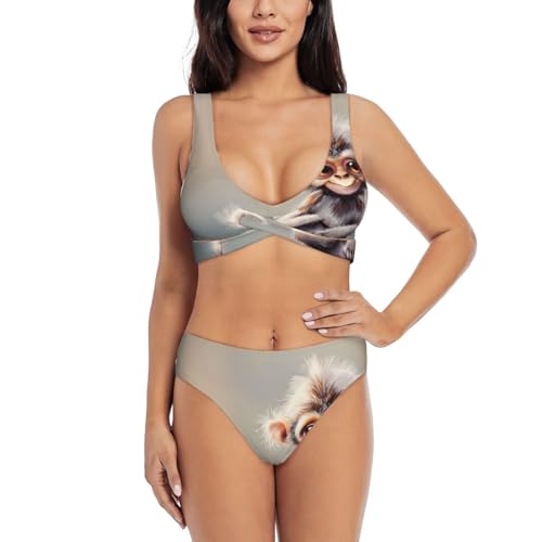 Maillot de bain 2 pièces singe mignon pour vos pool parties et vacances au soleil
