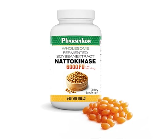 PHARMAKON Natural Nattokinase Organic Fermented Soybean Extract, 6000 FUs per Serving
