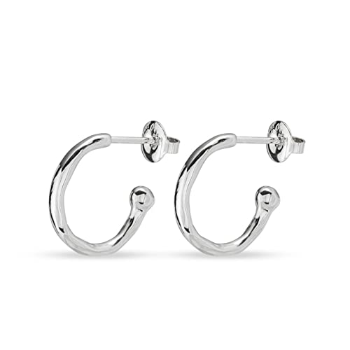 Uno de 50   Pendientes Colección Personalization para Mujer, Plata 925, Color Plata, Talla única, Fabricado en España