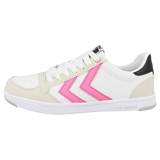 hummel Unisex-Erwachsene Stadil Light Canvas Sneaker, White/PINK,44 EU 3 hummel Unisex-Erwachsene Stadil Light Canvas Sneaker, White/PINK,44 EU