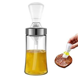 Oliekwast fles 150 ml siliconen borstel met glazen oliefles azijn oliedispenser fles met oliekwast olijf dispenser fles oliespray voor keuken barbecue bakken bakken salades