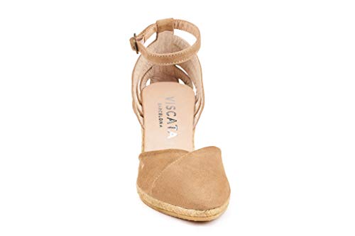 Viscata Ullastret Espadrille Suede Wedges Spain Handmade 2 ½” Heel Women's Sandals with Premium Suede Upper and 100% Natural Jute Midsole for all Occasions: Casual, Work, Party4