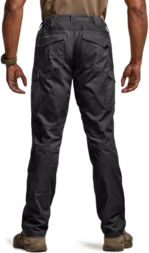 CQR Men's Flex Ripstop Tactical Pants, Water Resistant Stretch Cargo Pants, Lightweight EDC Hiking Work Pants - Image 3