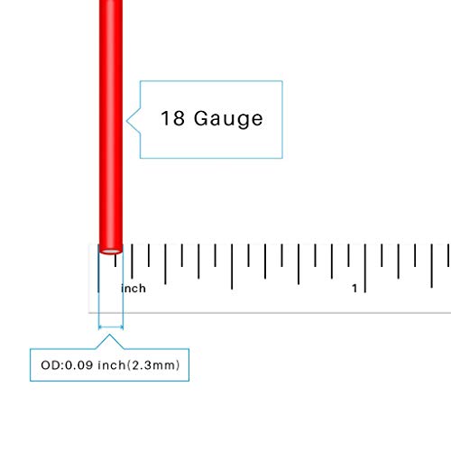 BNTECHGO Ultra Flexible 18 Gauge Silicone Wire Spool 5 Color Red Black White Blue Green High Resistant 200 deg C 600V Electronic Wire 18 AWG Stranded Wire 150 Strands Tinned Copper Wire Hook Up