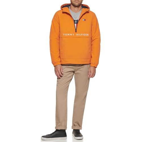 Image of Tommy Hilfiger Adaptive Men's Performance Fleece Lined Hooded Popover Jacket