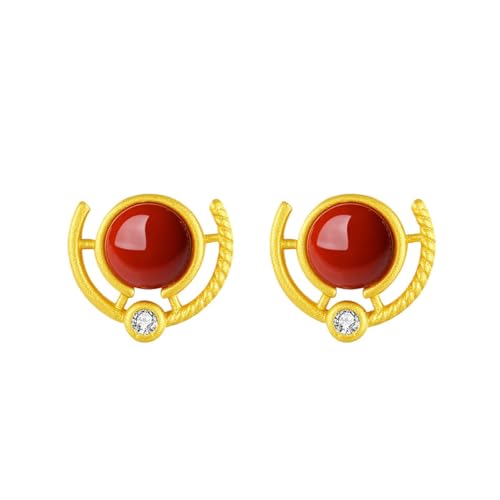 Boucles d'oreilles en jade Hetian et agate rouge : offrez un cadeau poétique et symbolique