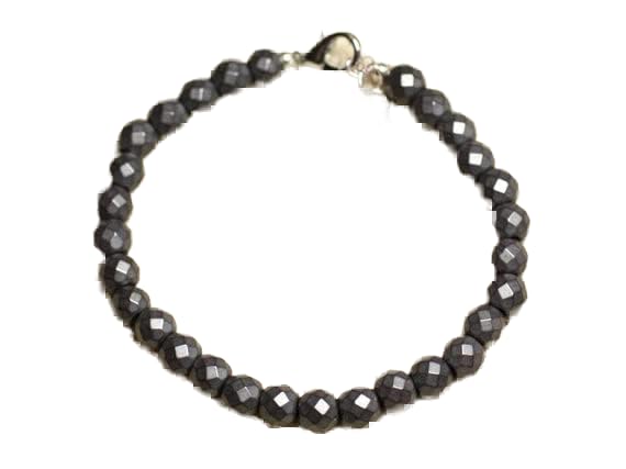 Hématite 6mm bracelet ajustable à perles facettées LKBEADS