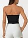 AUTOMET Tube Tops Strapless Crop Tops Basic Backless Sleeveless Bandeau Going Out Cute 2025 Summer Clothes Black S