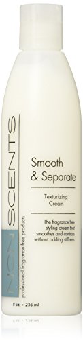 Nonscents-Smooth & Separate- Fragrance Free Texturizing Cream, Unscented. Great For Taming & Defining Curls! Thermal Protector. Get Amazing Blow-Drys & Styles With Shine! Made in USA
