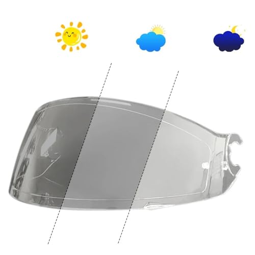 Visière photochromique automatique anti-UV pour casque Shark Spartan