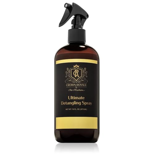 Crown Royale Ultimate Detangling Pet Spray pronto para usar, remove emaranhados, evita manchas, repele sujeira, feito nos EUA, 473 ml