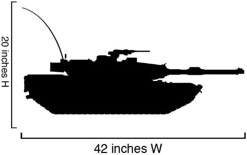 Miniatura 2 de Vinilo calcomanía de pared Militar tanque 20" x 42"