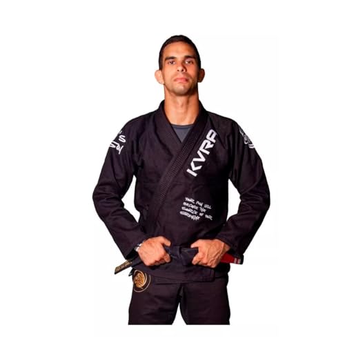 Kimono Jiu Jitsu KVRA King Preto Trançado (A3)