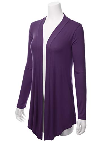 Image of LALABEE Women's Draped Open-Front Long Sleeve Light Weight Cardigan (S~3XL)