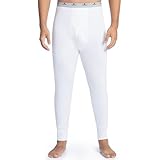 Indera Men's Cotton Rib Knit Thermals Long Johns Underwear Pant, White, Large