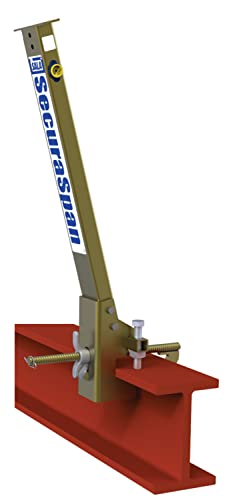 Image of 3M DBI-SALA Secura Span 7400047 Horizontal Lifeline System, Stanchion With I-Beam Base, Fits 6-Inch To 12-Inch Wide Flange Up To 2-1 /4-Inch Thick, Gold