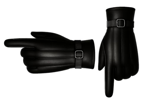 Image of TLN Genuine Leather Gloves for Men | Premium Soft Driving, Biking & Winter Gloves, Warm, Stylish & Durable Hand Gloves for Outdoor & Daily Use