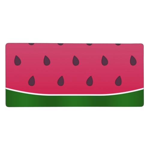 Tapis de souris grand format pastèque 40x90cm avec base antidérapante en caoutchouc pour ordinateur