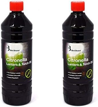 3X 1 Litre, Citronella Lamp & Torch Oil, Outdoor Use, Clean Burning Insect Repellent Fuel for Garden Torches & Lanterns, Pleasant Scent, Helps Deter Insects
