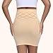 Arearief Women's Maternity Pencil Skirt Over Belly, High Waisted Solid Stretchy Pregnancy Shapewear Dress Bump Support 2-Pack