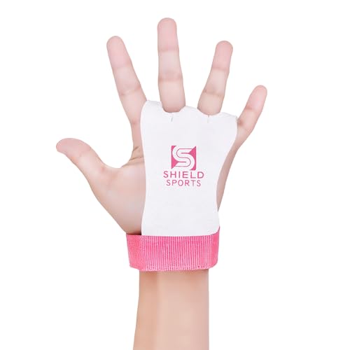 ULTRA FITNESS Gymnastics Bar Grips for Kids Leather Hand Grips for Gymnastic Bars & Pull Up Training Non-Slip Junior Bar Gloves with Wrist Support Kids Exercise Equipment Accessories
