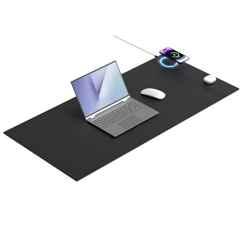Magnetic Mouse Pad with Wireless Charging, 35.4'' x 16.9'' Extra