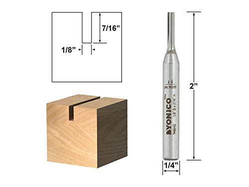 Yonico 14004q - Solid Carbide Insert Straight Router Bit, Cutting Diameter: 1/8", Cutting Length: 3/8" - 1/4" Shank - Image 2