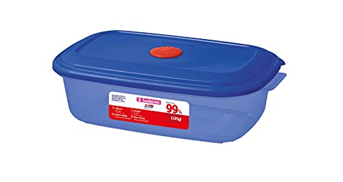 Conjunto com 3 Potes Plástico Ultraprotect de 1100ml, Linha Vac Freezer, Sanremo.