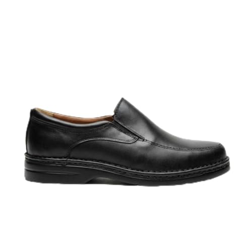 Zapatos Mocasines Hombre Cuero y Nobuck: Estilo Castellano de Vestir sin Borlas. Suela Dura Resistente y Acabado Brillante o Mate. Ideal Traje Boda y Uso Diario. Diseño Italiano Clásico y Moderno