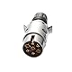 Feuunly 2 Stück x Anhänger Stecker 7 Polig Aluminiumlegierung, Wasserdicht Anhängerstecker 7 Poliger 12V, Für Anhänger PKW LKW RV Wohnwagen Traktor (Schraubenende)