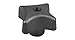 Kipp 06160-2CN Cast Iron Palm Grips, Gray, Style B, Inch, Tumbled Finish, 40 mm Top Length