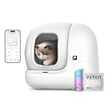 PETKIT 猫 トイレ 自動トイレ オシッコが漏れない アップグレードしたシリンダ スマホ管理 センサー付き 飛散防止 自動清掃 定期清掃 掃除簡単 お留守番 専用APP IOS/Android対応 日本語説明書付き 76L の大容量 自動トイレ PURE MAX2