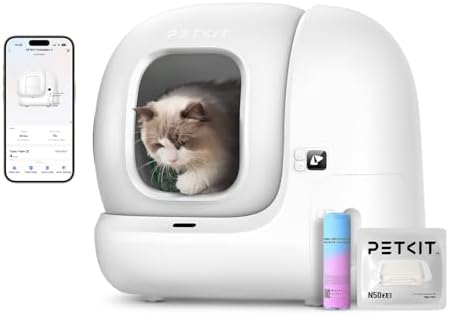 （23:00時点） PETKIT 猫 トイレ 自動トイレ オシッコが漏れない アップグレードしたシリンダ スマホ管理 センサー付き 飛散防止 自動清掃 定期清掃 掃除簡単 お留守番 専用APP IOS/Android対応 日本語説明書付き 76L の大容量 自動トイレ PURE MAX2