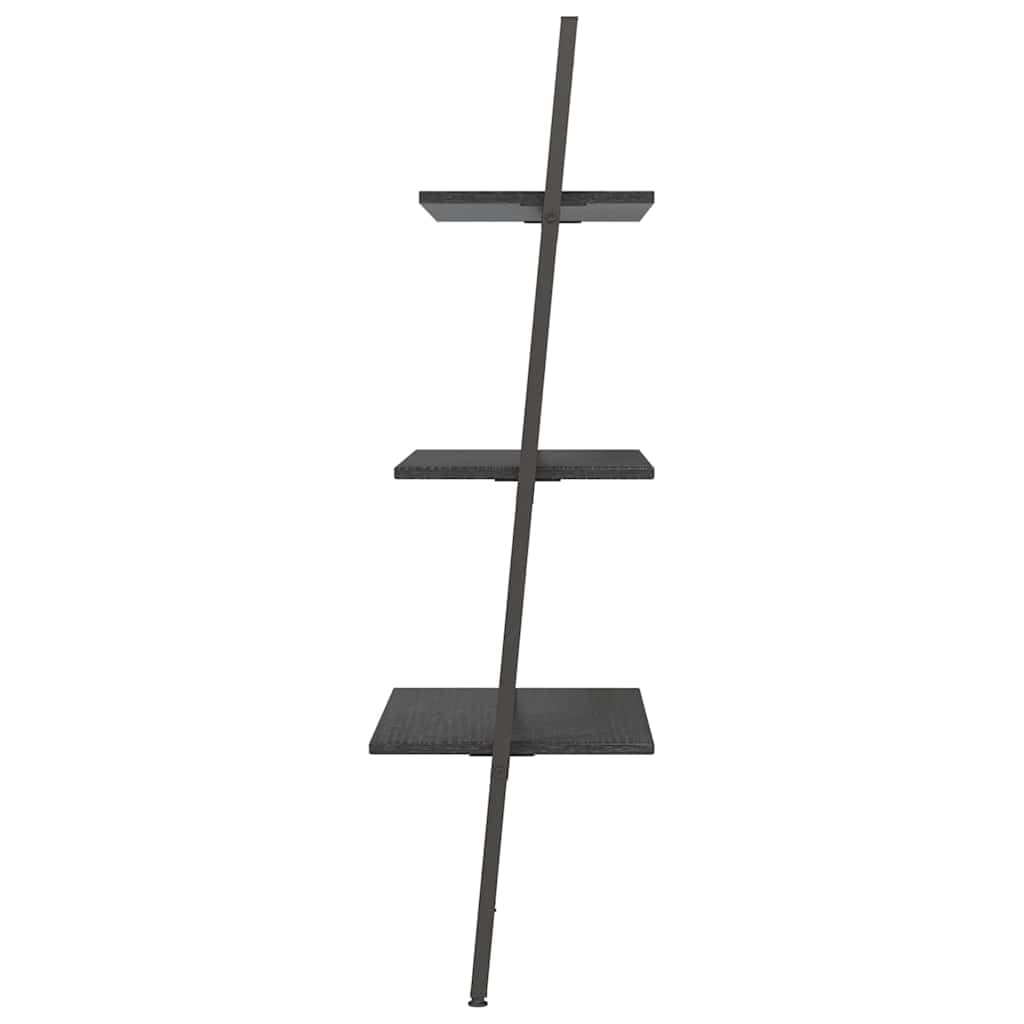 SYDE Scaffale inclinato in acciaio 3 ripiani nero 116 cm