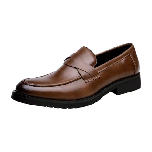 Santimon Men's Dress Slip-on Classic Penny Loafers Business Formal Shoes