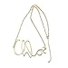 AIBEARTY Women's Vintage Gold Letter Waist Chain Fashion Adjustable Minimalist Metal Body Belt for Dress Pants