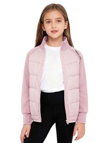 Image of Kids Girls Full Zip Sweatshirt Velvet Fleece Warm Jackets For Autumn Winter Camping Outdoors