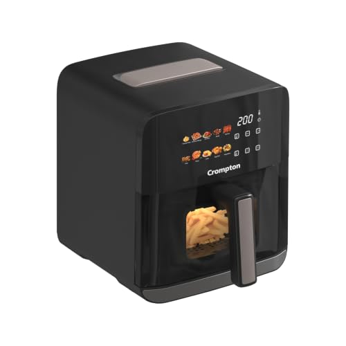 Ameo Edge 5L Digital Air Fryer, NutriGuard Technology, 10 Preset Menus, Interactive Digital Display, SilentPro Technology, Edge-to-Edge Design,1 Year