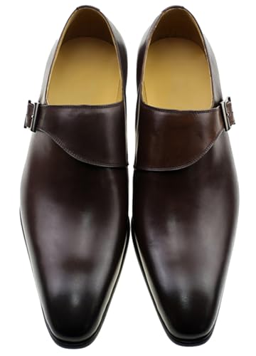 Santimon Men's Loafers Slip-Ons Dress Casual Business Shoes Genuine Leather Comfortable Driving Buckle Loafer Fashion Prom Wedding Formal Tuexdo Moccasins Zapatos Hombre4